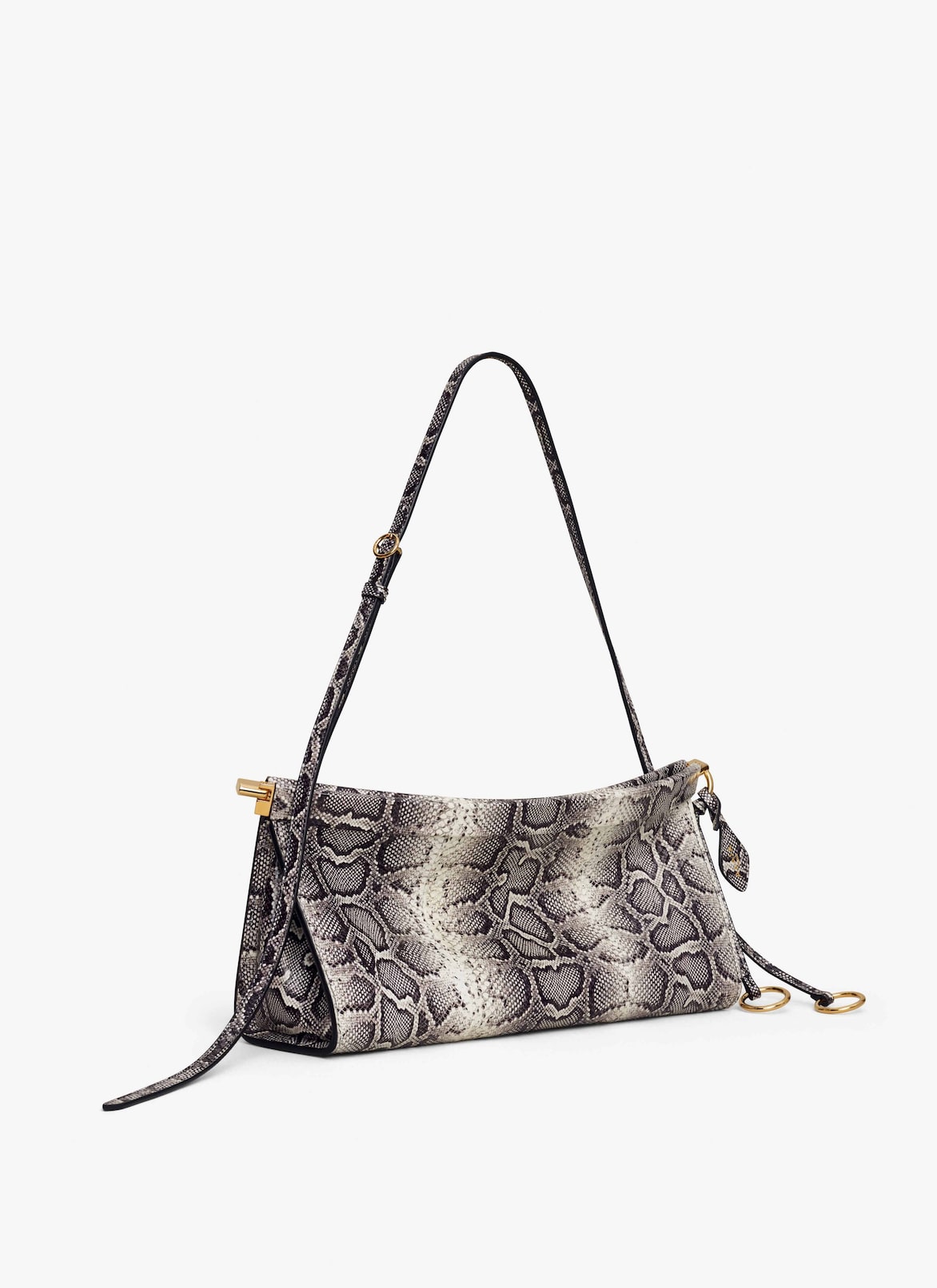 LE CLICK EAST WEST MEDIUM BAG IN AYERS LEATHER ALAÏA WHITE/BLACK LE CLICK EAST WEST MEDIUM BAG IN AYERS LEATHER